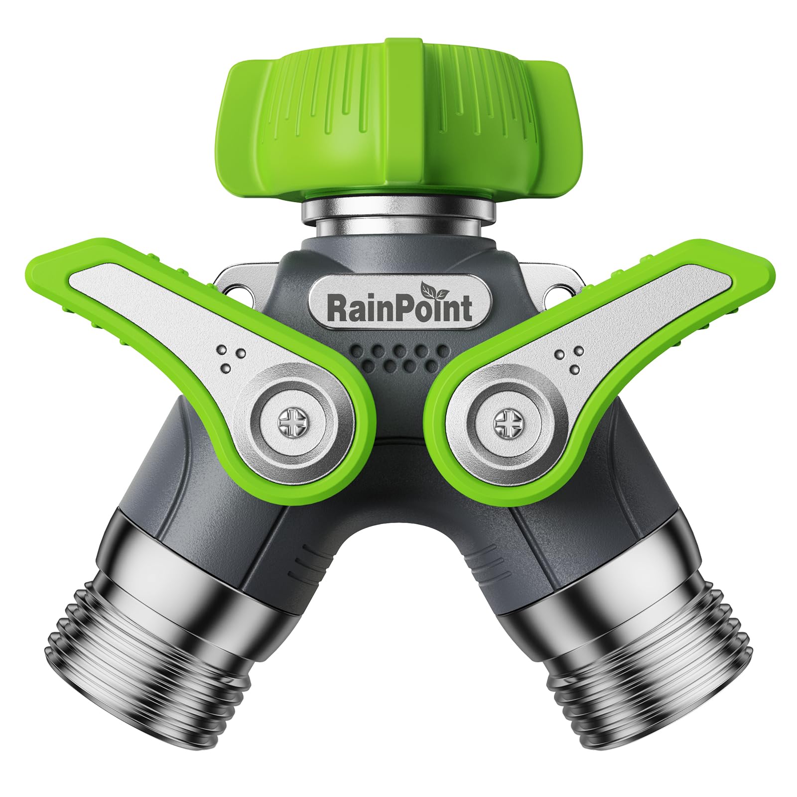 RAINPOINT front view metal splitter showing sturdy construction and durability
