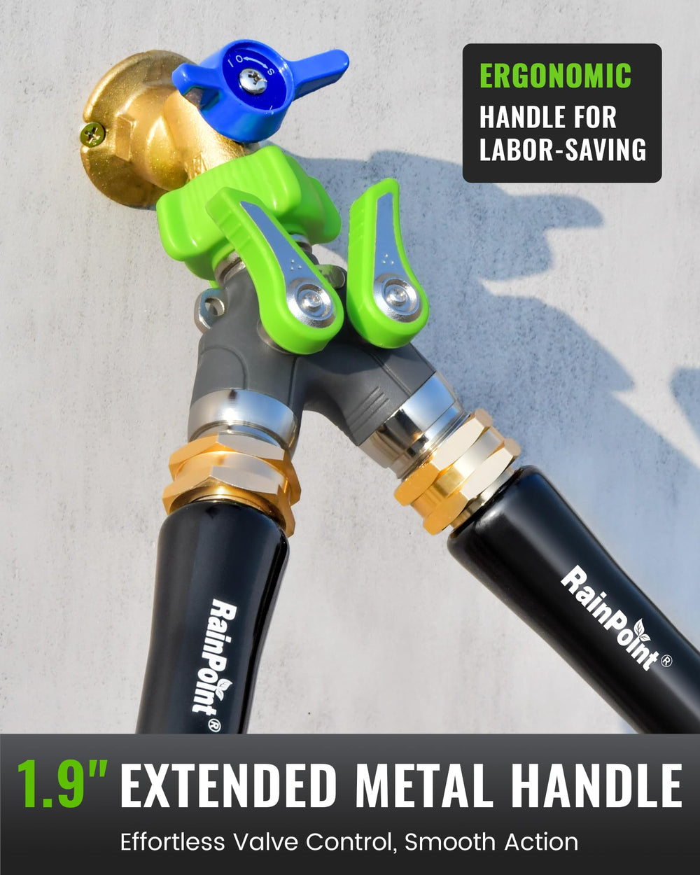 RAINPOINT precision-machined threads ensuring leak-proof hose connections