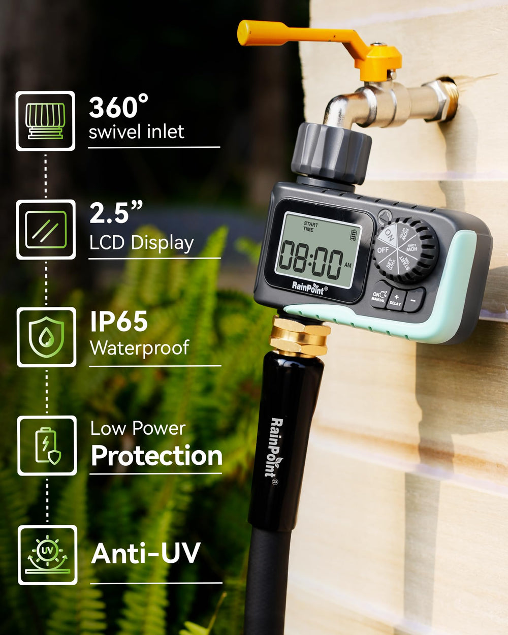 RAINPOINT with user manual and box, straightforward installation guidance benefit