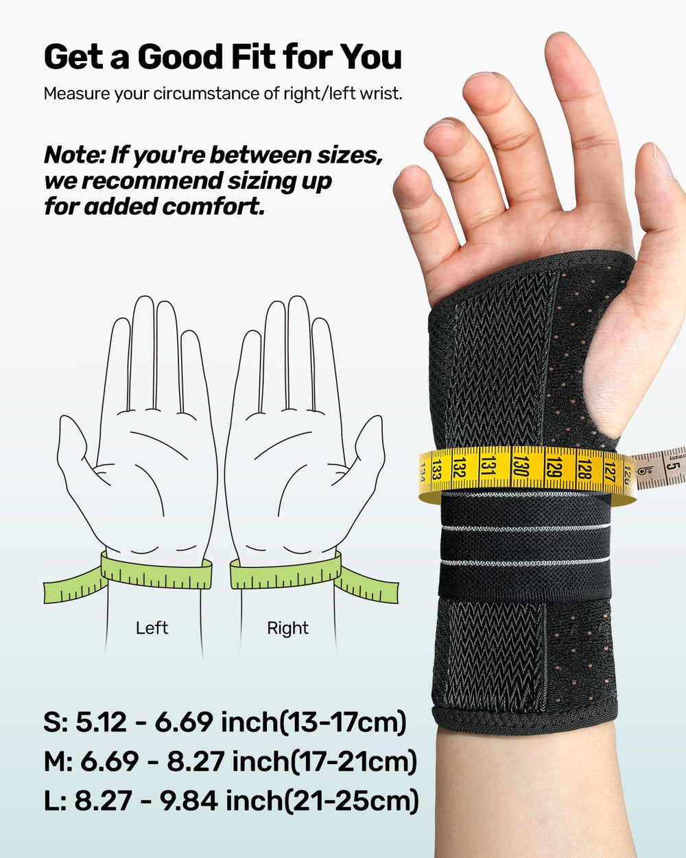Rakiie breathable 3D mesh texture keeping wrist cool and dry