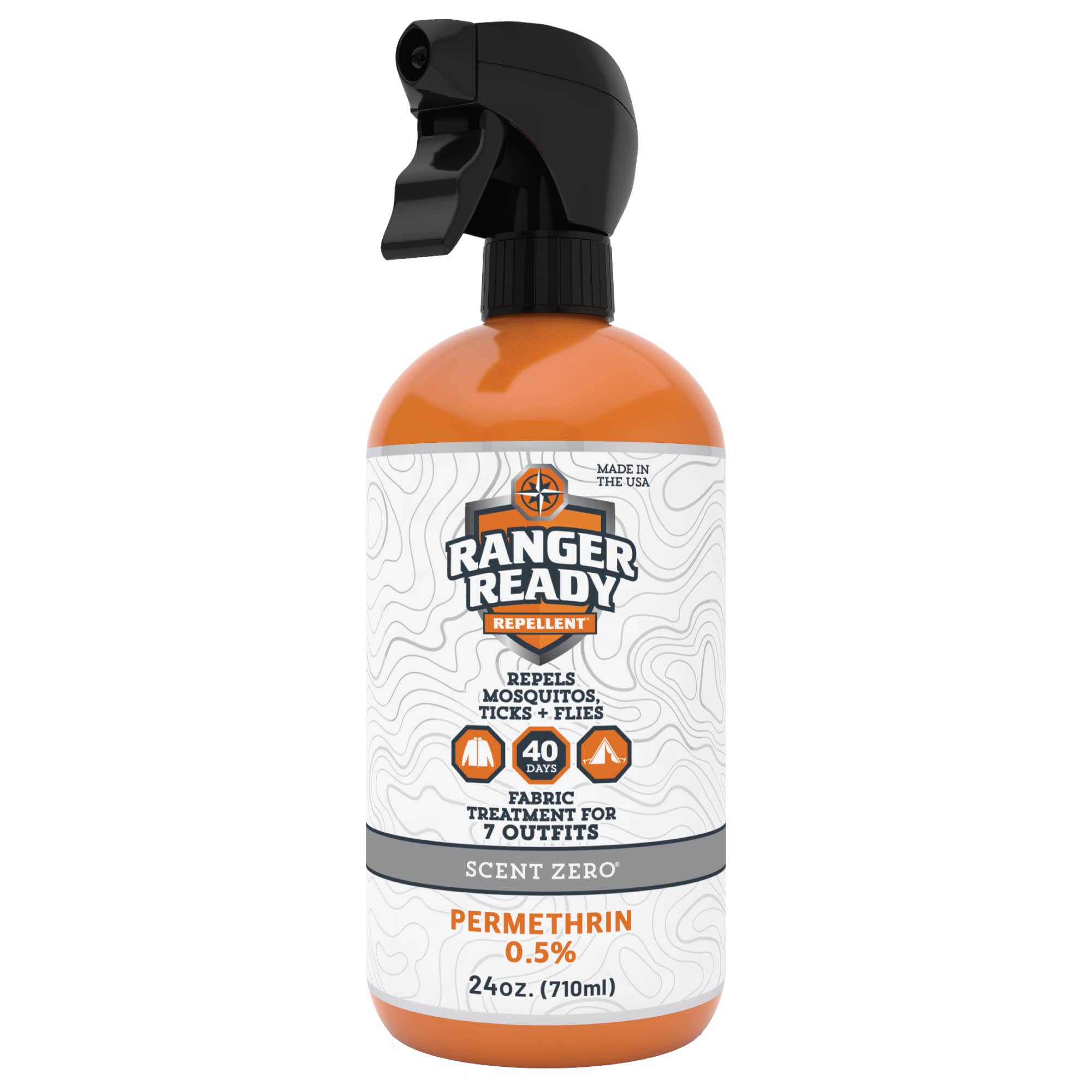Ranger Ready front packaging showing bottle and scent zero benefit