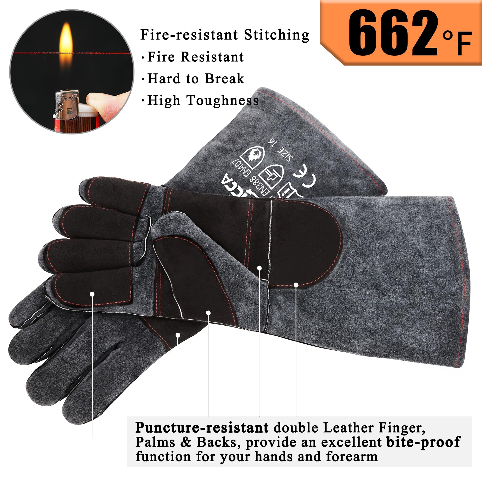 RAPICCA glove in use by bird handler for safer feathered handling