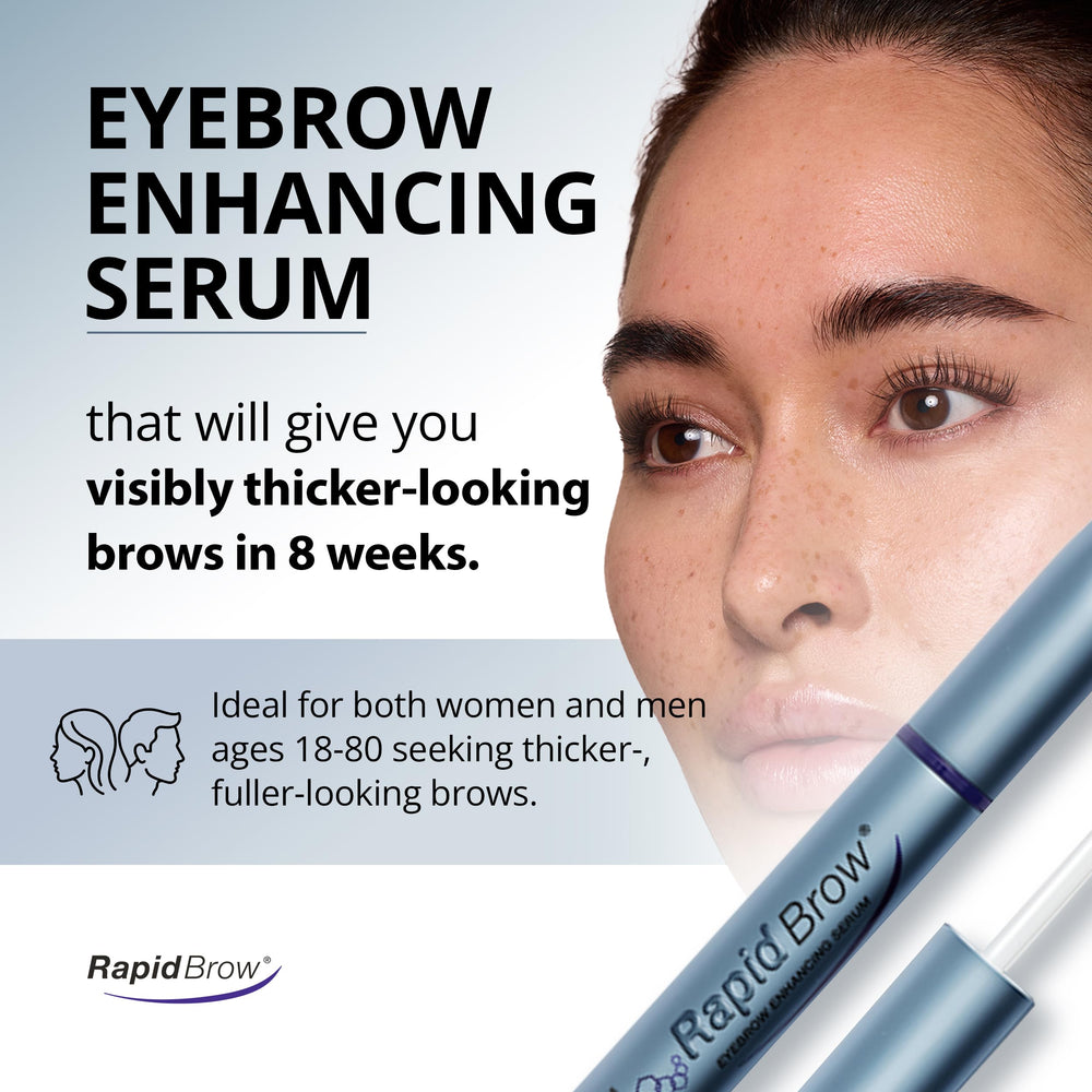 RapidBrow soft brush applicator close-up for precise eyebrow application