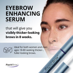 RapidBrow soft brush applicator close-up for precise eyebrow application