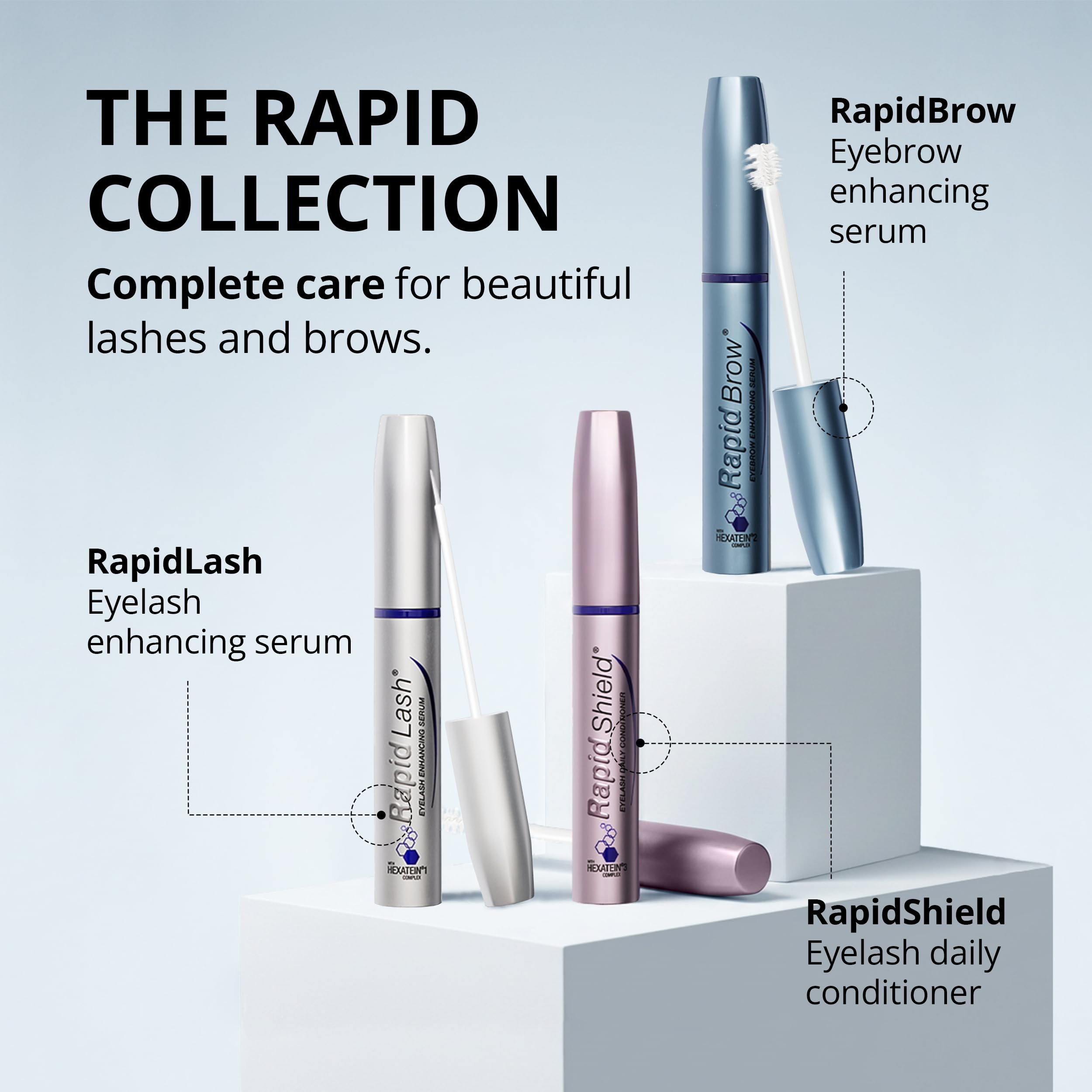 RapidBrow applied along eyebrow in lifestyle scene for easy daily routine