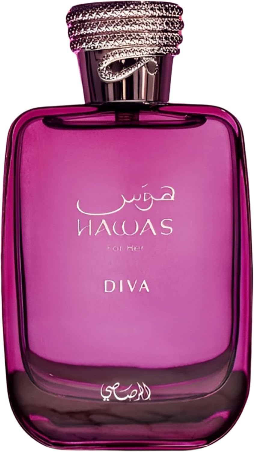 RASASI Diva front bottle view showing elegant design and premium presence