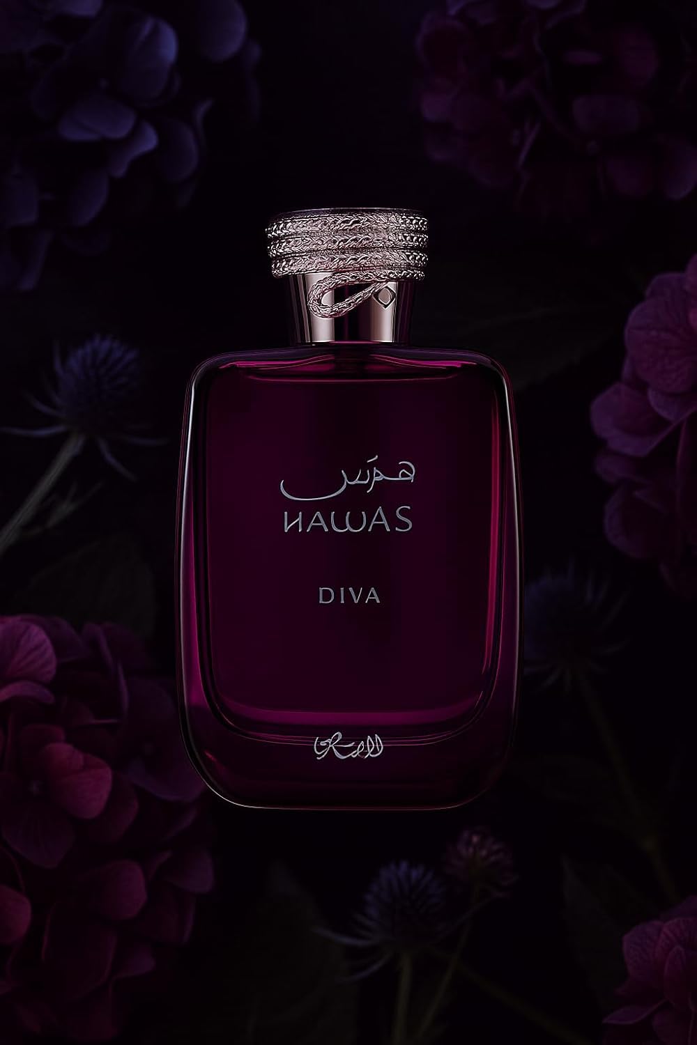RASASI Diva bottle on dresser in lifestyle scene suggesting daily routine elegance