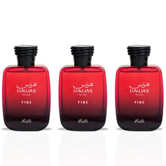 RASASI Hawas Fire bottle side profile highlighting sleek silhouette and premium finish