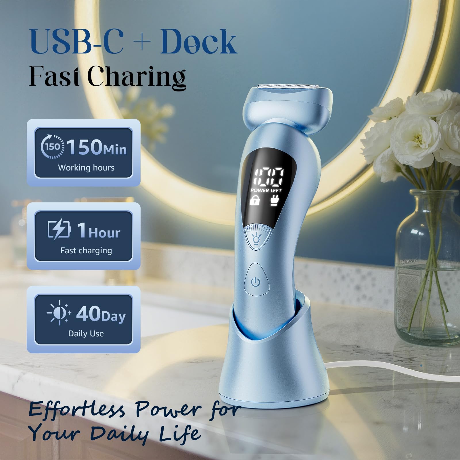 rategist waterproof use in shower for wet or dry grooming flexibility