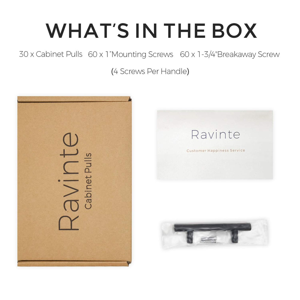 Ravinte thirty pulls arranged on tabletop illustrating uniform set ideal for large projects