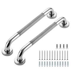 Ravinte Hardware polished nickel grab bar front view showing sleek support and modern style
