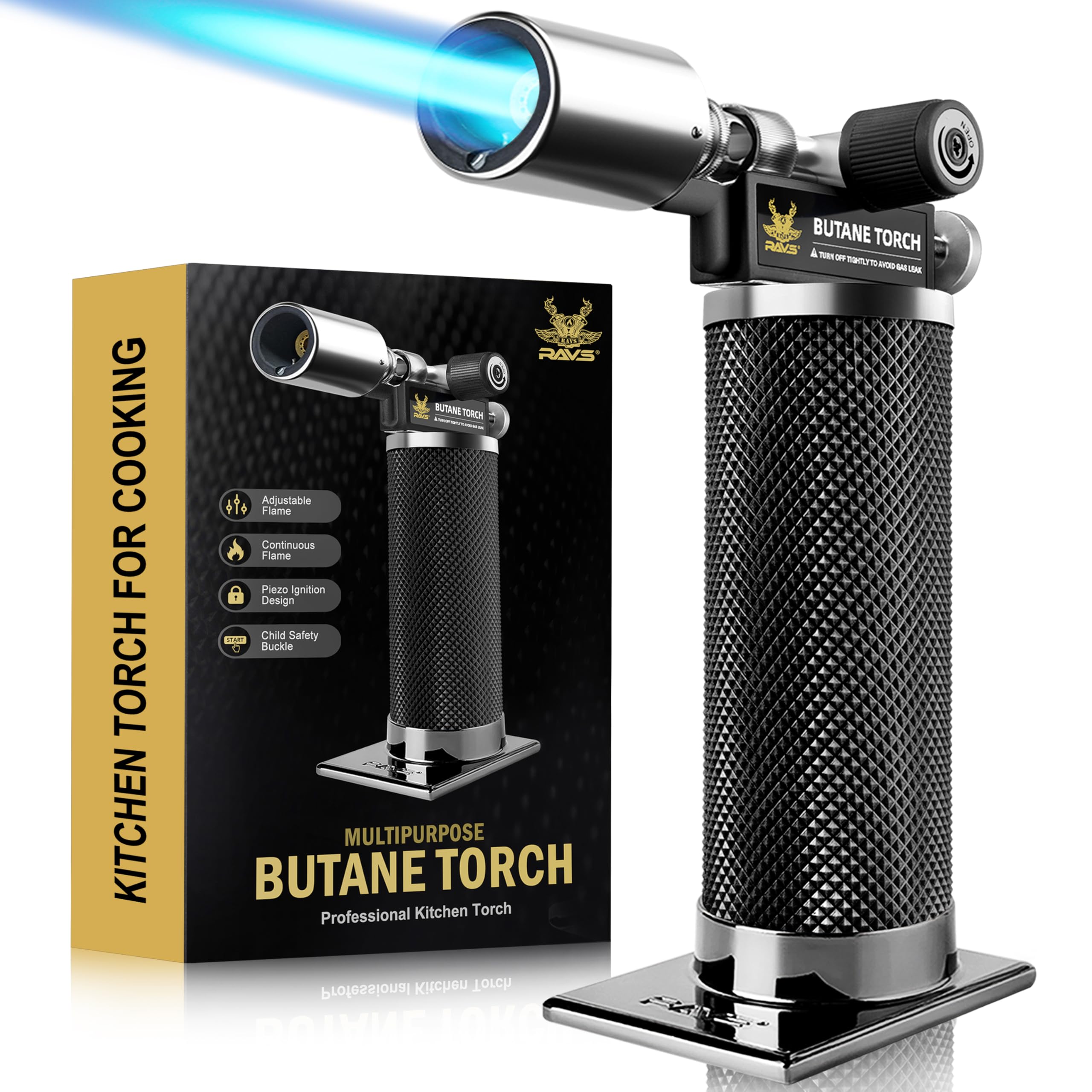 ravs front view metal torch showing compact durable design and usability