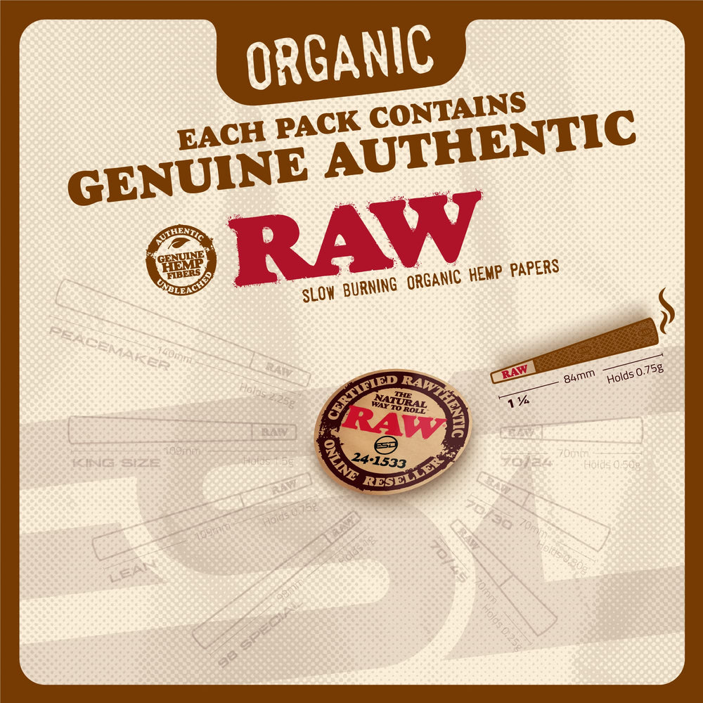 RAW cone next to ruler demonstrating 84mm length and 0.75g capacity for sizing