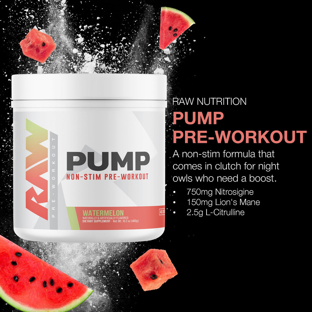 RAW pump ingredient label close-up highlighting clinical actives and transparency