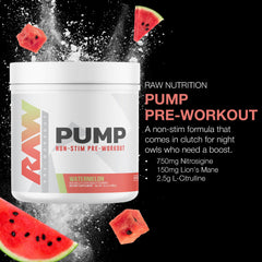 RAW pump ingredient label close-up highlighting clinical actives and transparency