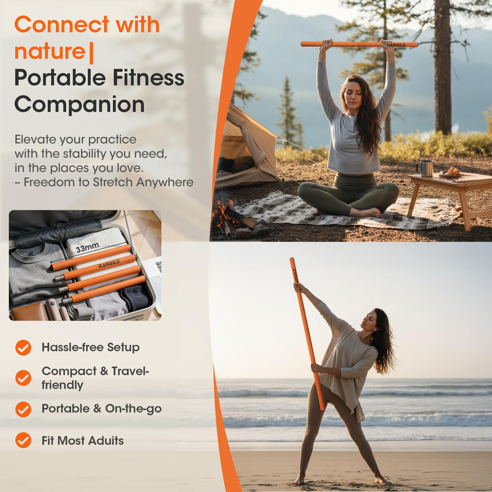 Rawaild packed in travel bag showing portability for workouts on the go