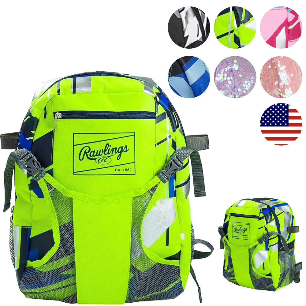 Rawlings REMIX backpack front view showing compact organization benefit