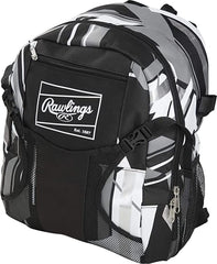 Rawlings REMIX open main compartment holding helmet and glove for neat storage