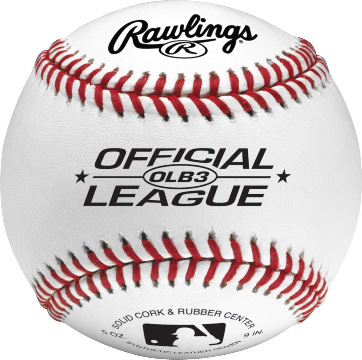 Rawlings synthetic leather close-up highlighting durable cover and grip