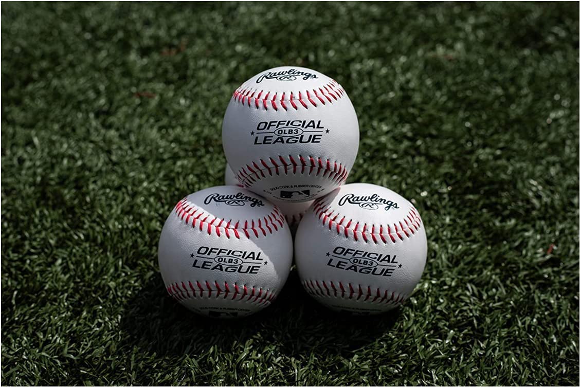 Rawlings twelve balls arranged to show quantity and consistent appearance