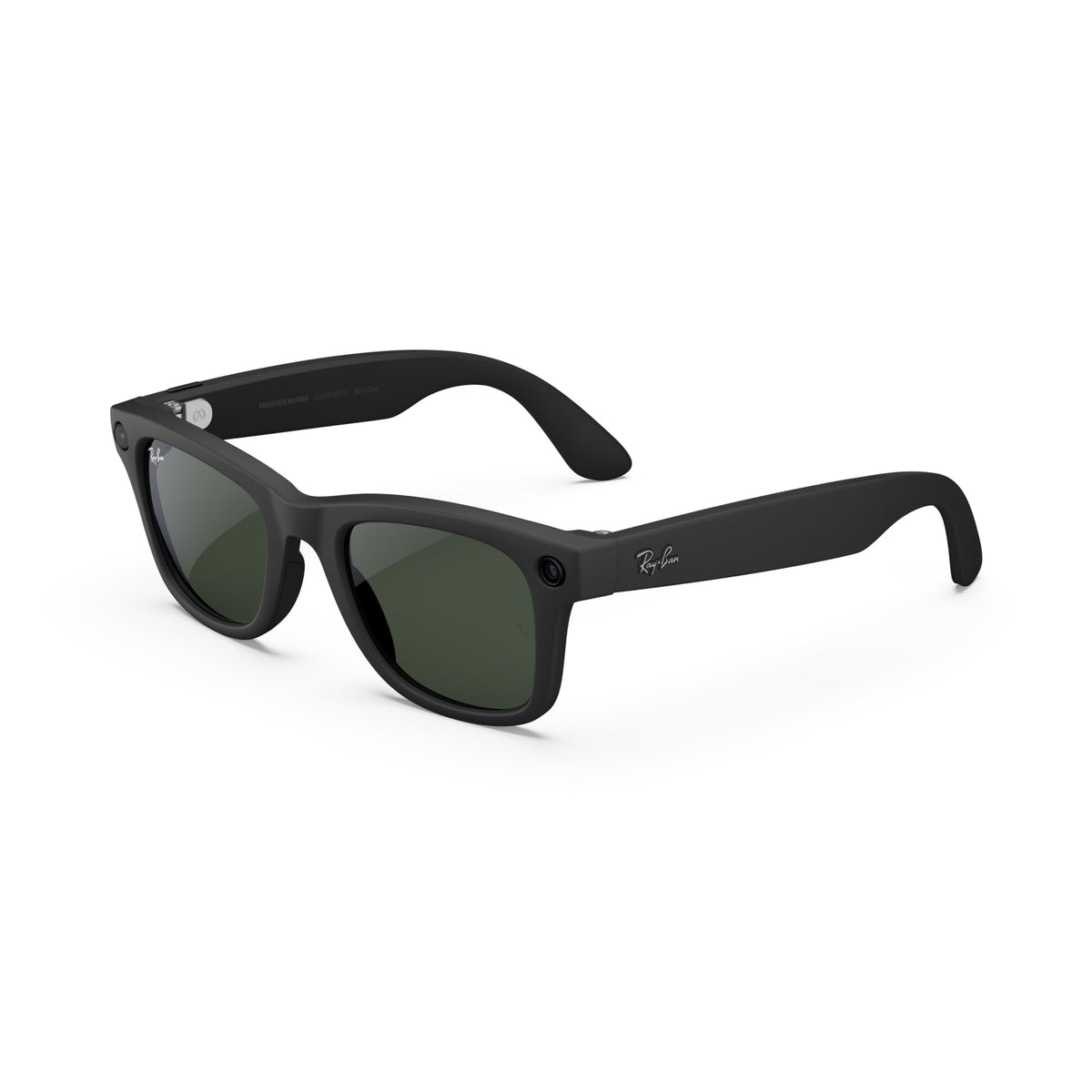 Ray‑Ban Meta front view showing Wayfarer frame and matte black finish for timeless style