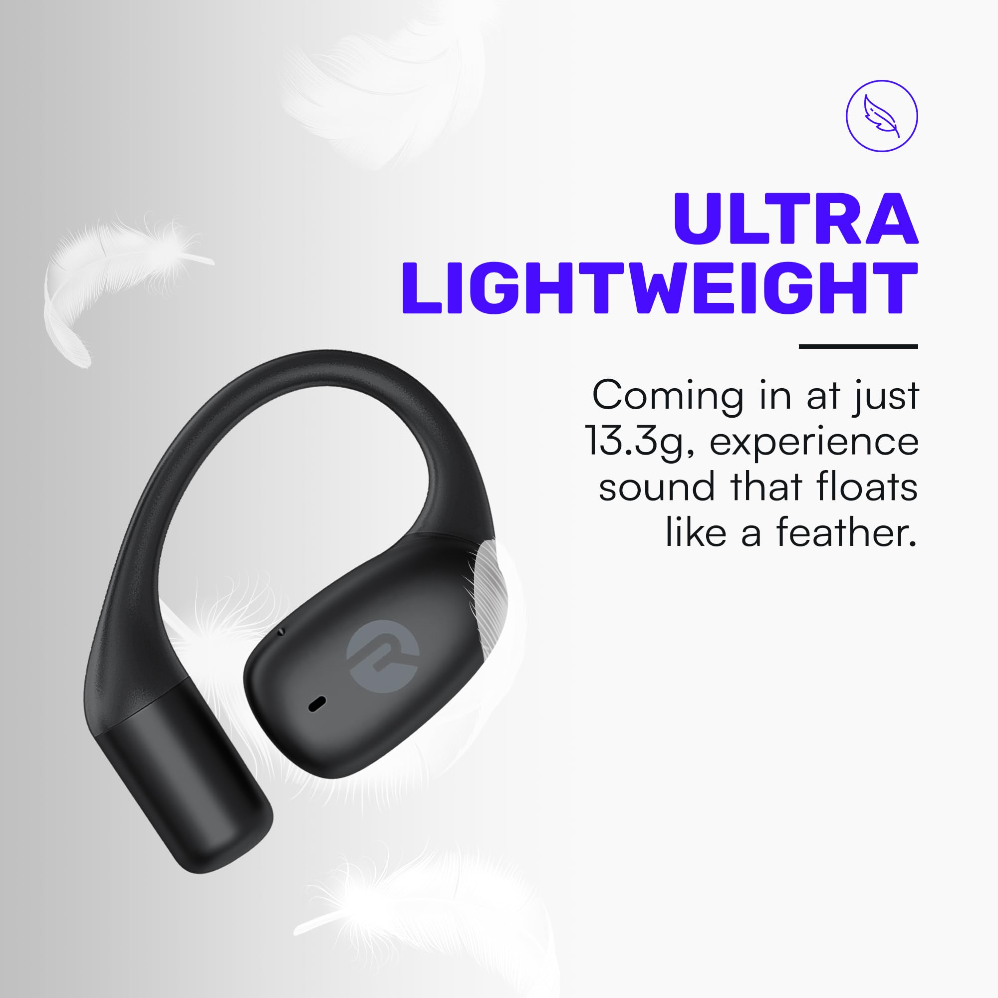 Raycon open ear earbuds in use running outdoors for situational awareness