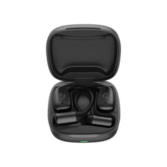 Raycon open ear earbuds side profile on ear for secure comfort