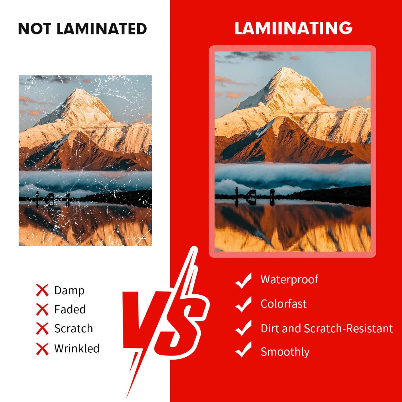 RAZCC sheet passing through thermal laminator for quick protection
