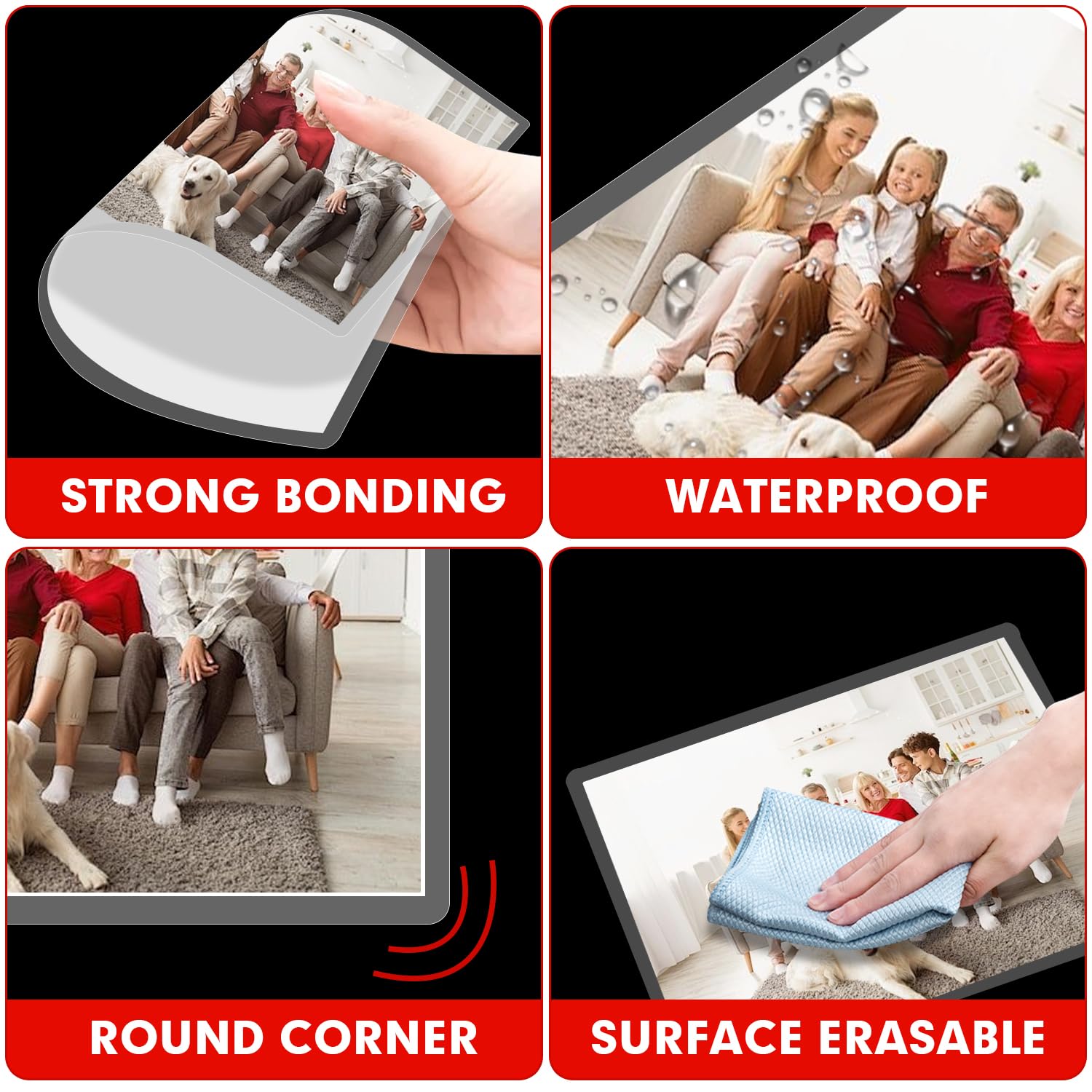 RAZCC glossy film texture highlighting high transparency and clarity