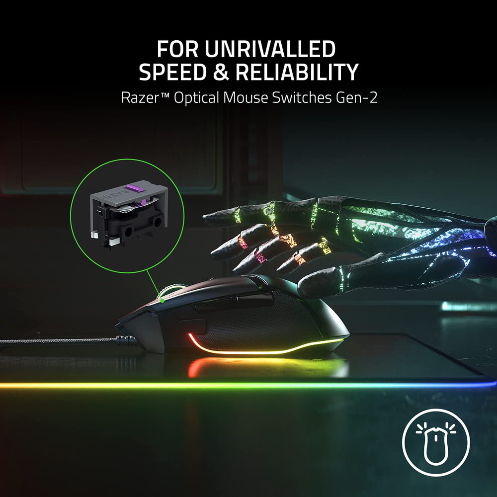 Razer Basilisk V3 held in hand to show scale and comfortable right-handed fit