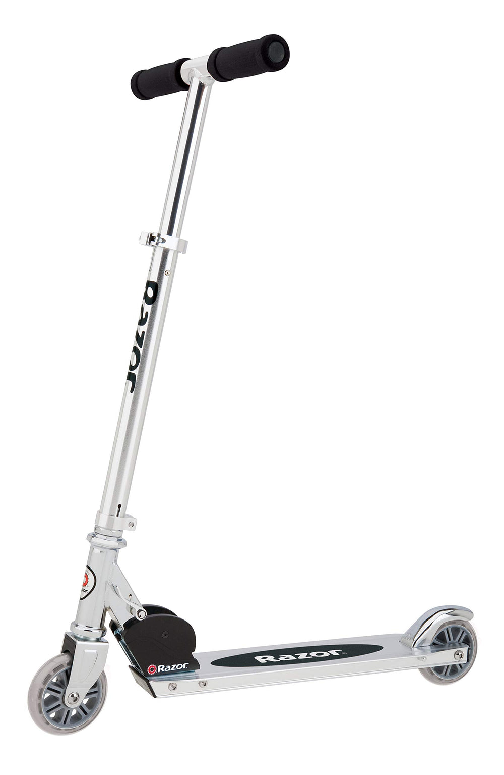Razor A Model front view showing sleek frame and quick ride portability