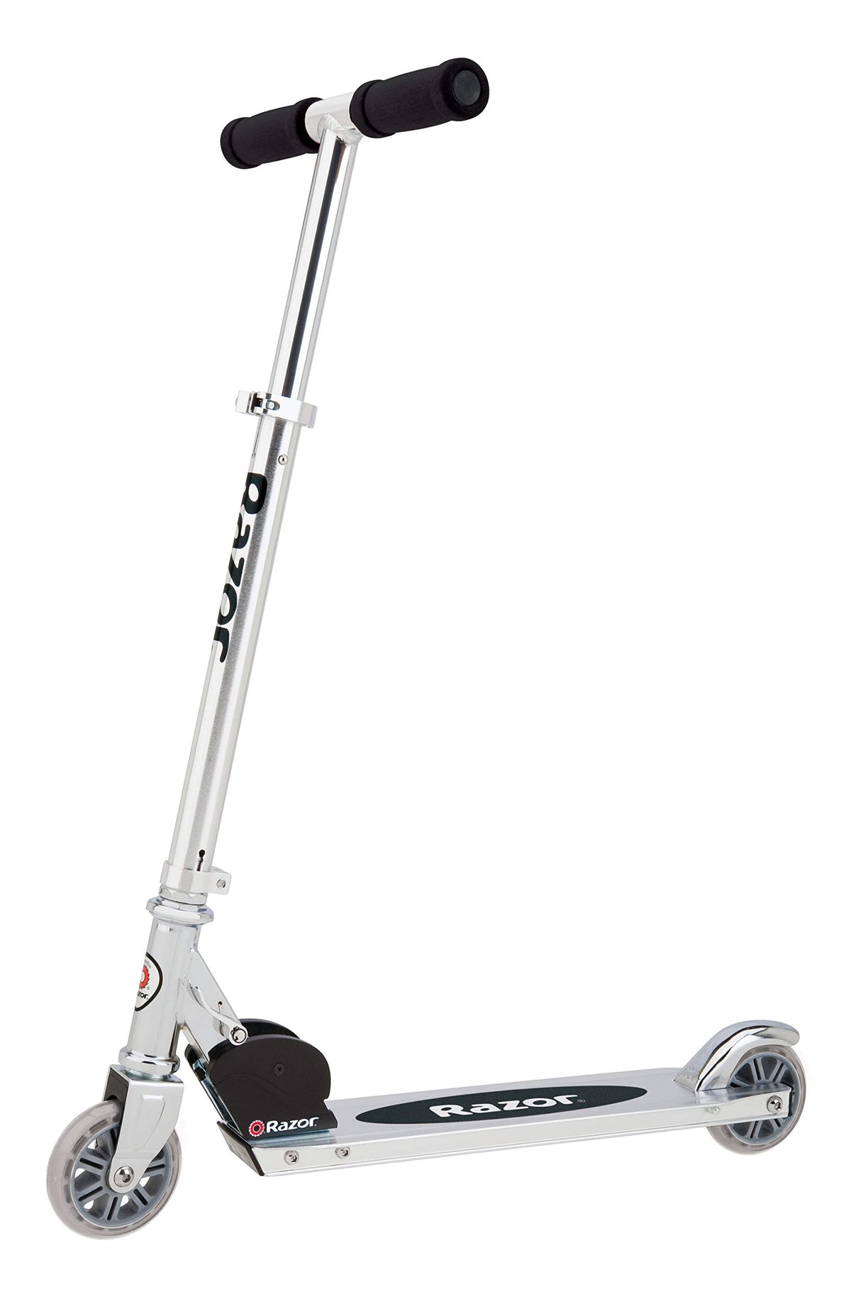 Razor A Model front view showing sleek frame and quick ride portability