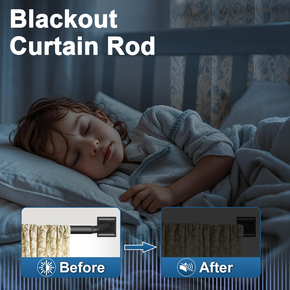 RBYCOS reinforced center bracket showing heavy-duty support for heavier curtains