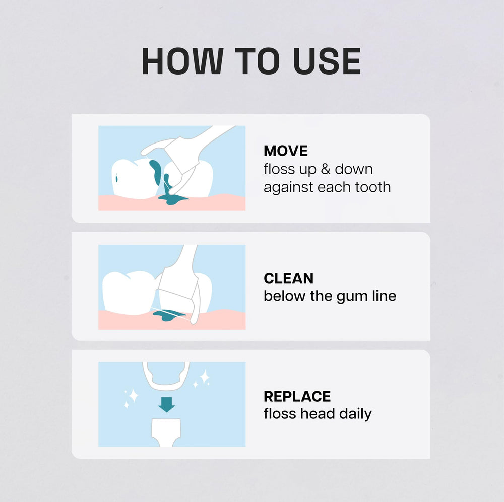 REACH refill heads on bathroom counter in daily oral care setting