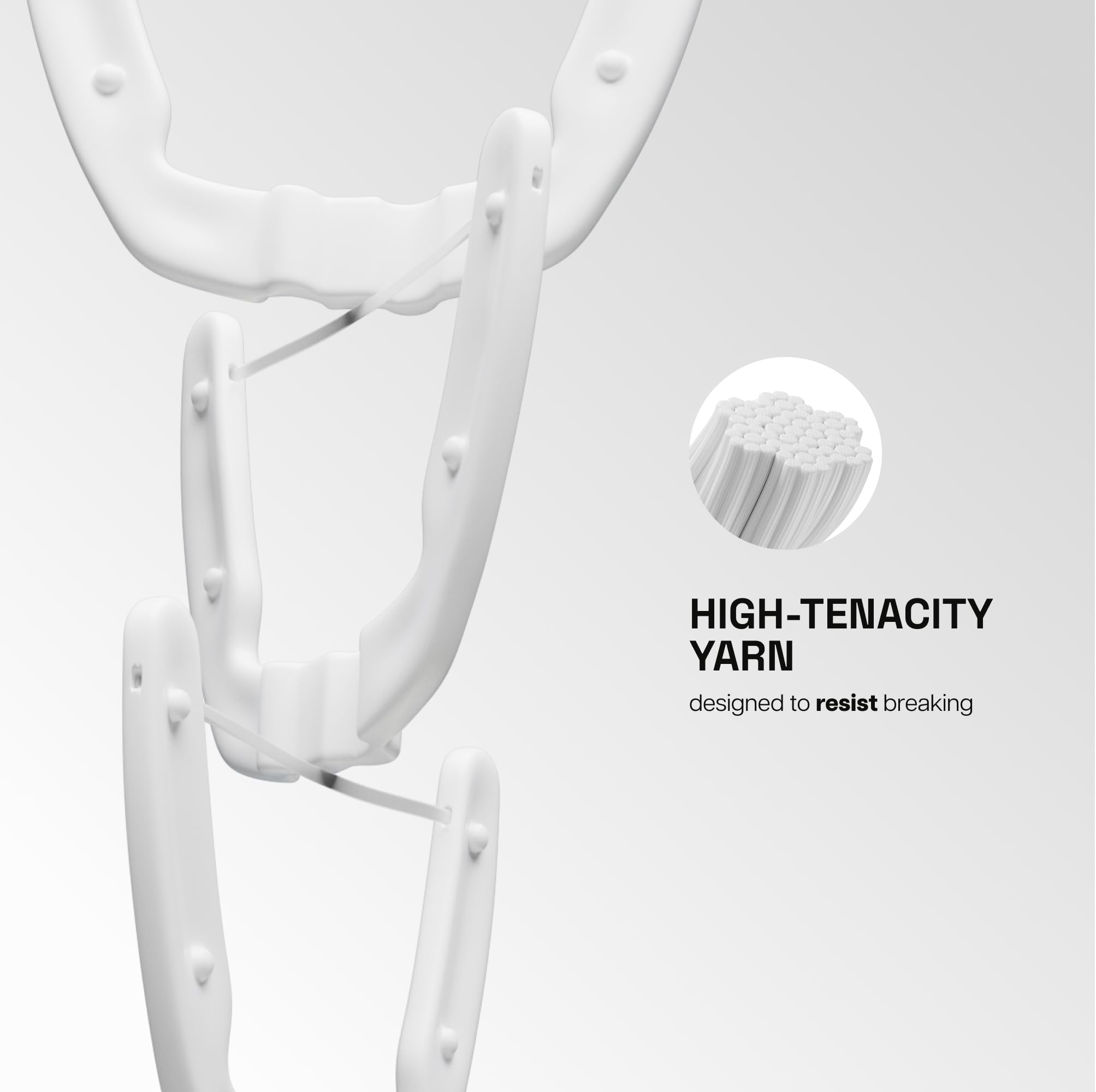 REACH yarn fiber detail demonstrating high-tenacity floss strength