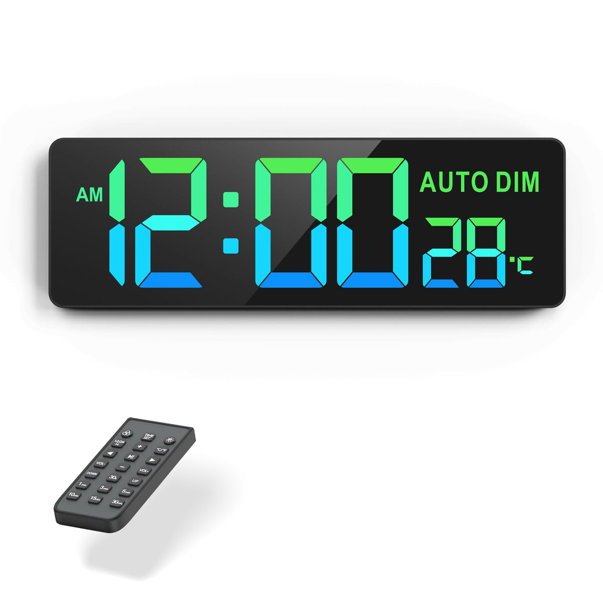REACHER front view showing jumbo digits and clear timing for easy reading