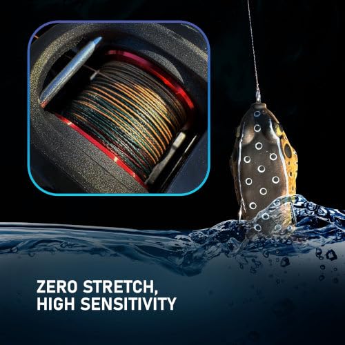 Reaction Tackle tip visibility of moss green braid helping detect bites benefit