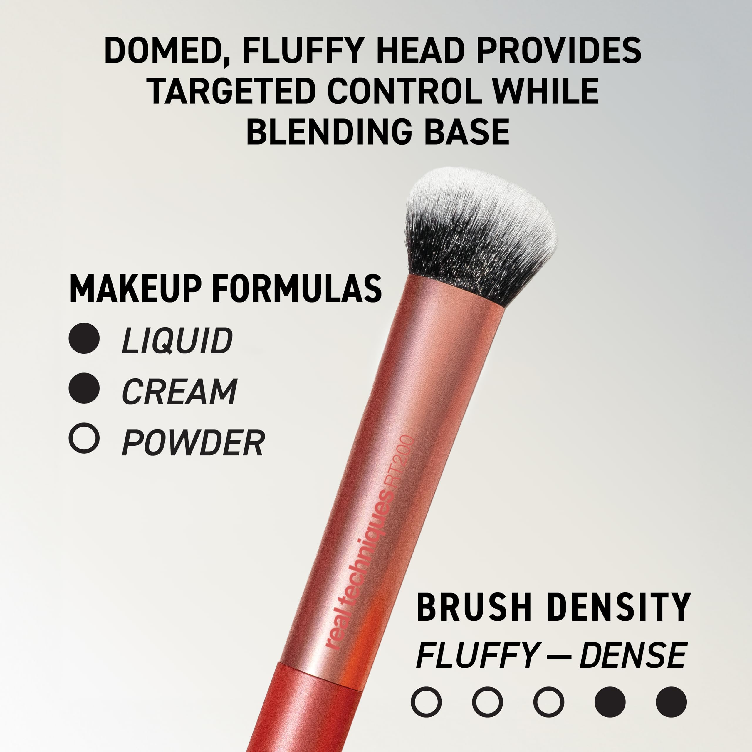 Real Techniques blush brush detail showing soft bristles for gentle color build