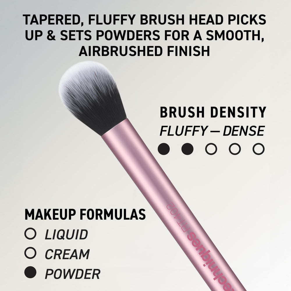 Real Techniques setting brush texture for airbrushed powder and highlight finish