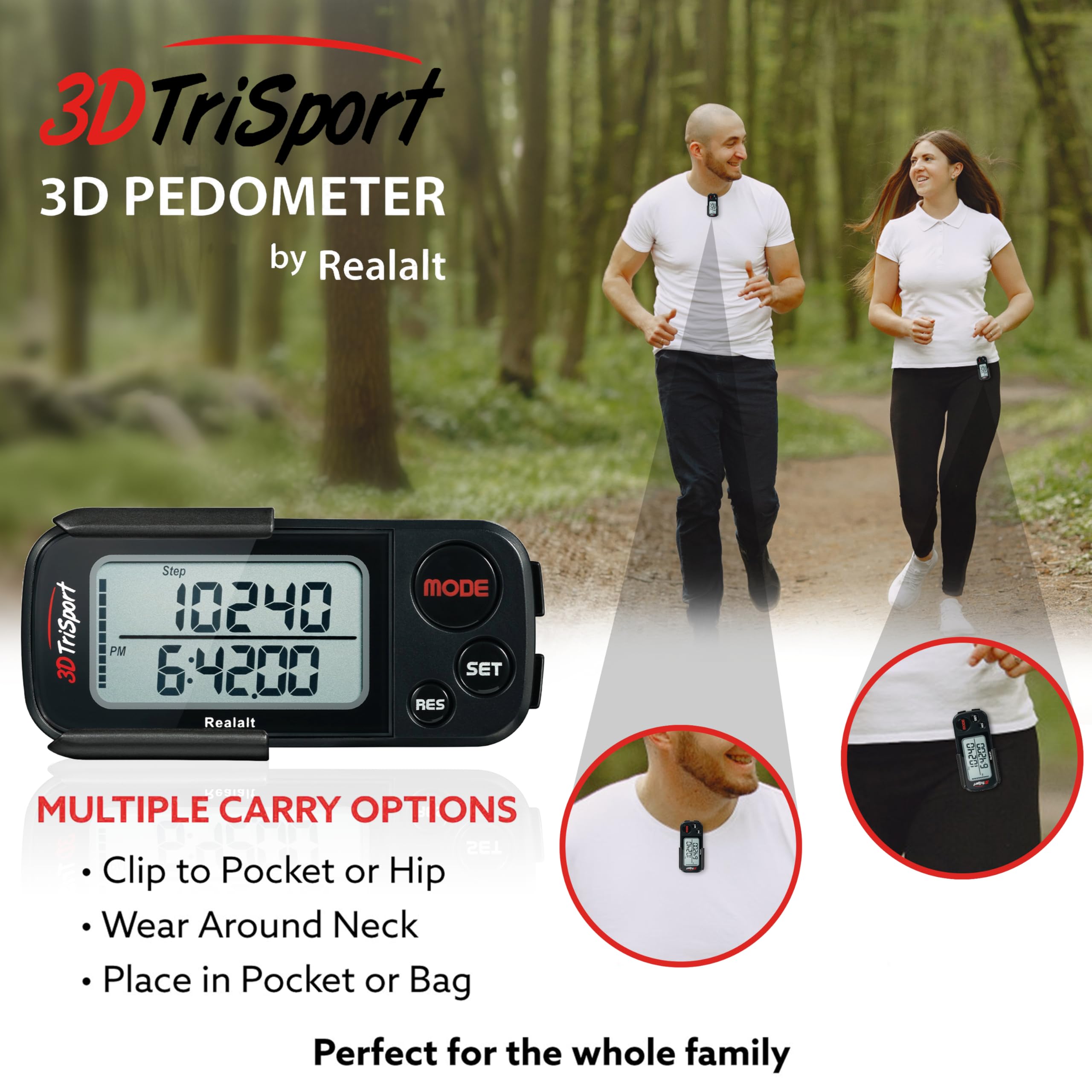 Realalt beside ruler indicating compact size and convenient portability