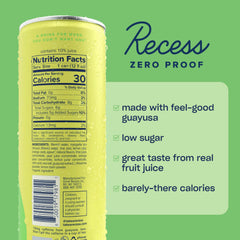 Recess lime margarita can close-up highlighting label detail and natural fruit