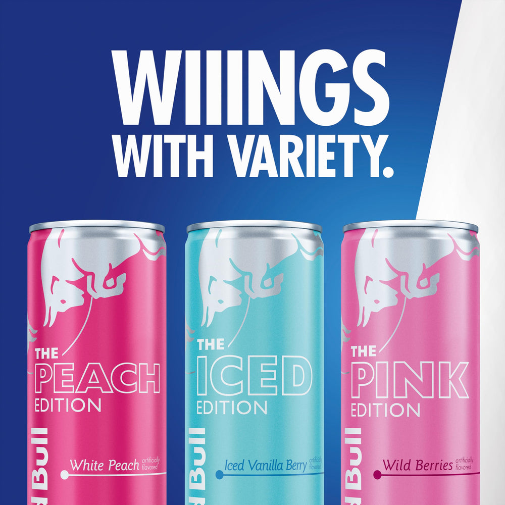 Red Bull cans chilled on ice showing cold serving for best taste