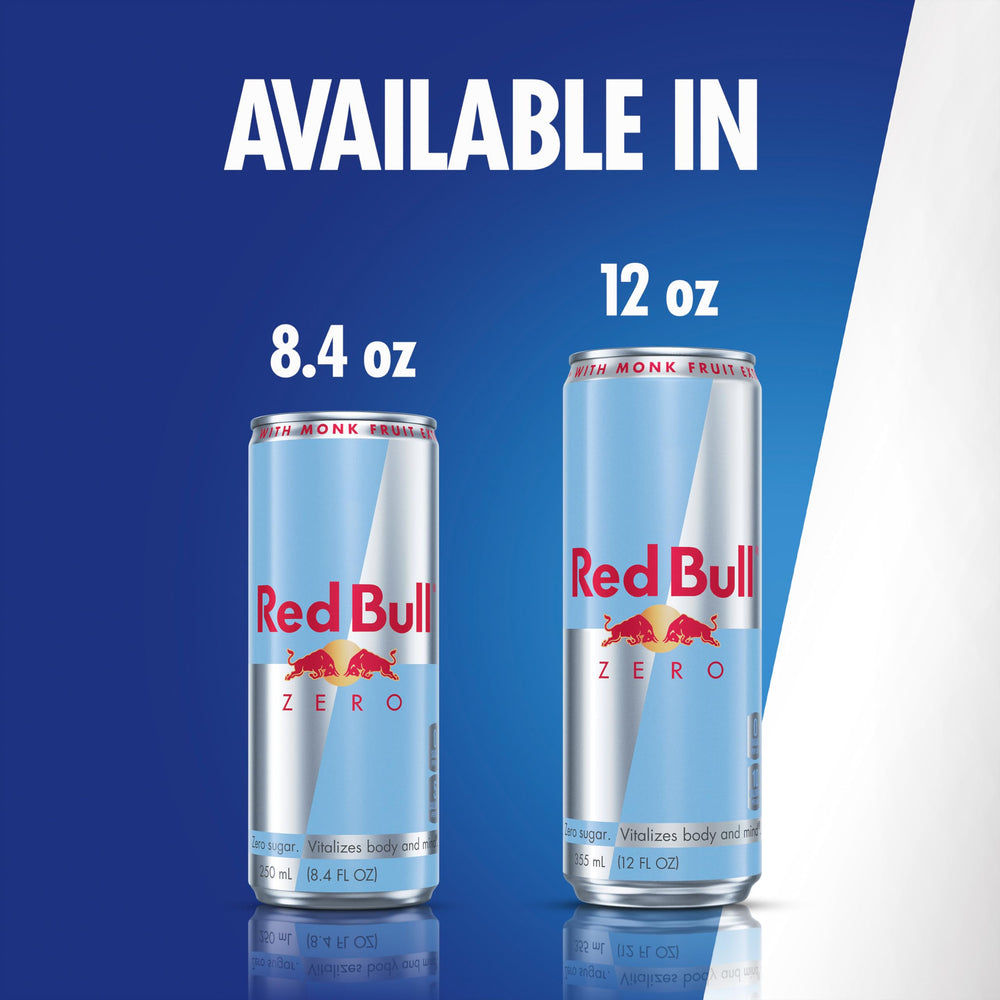 red bull Total Zero in fridge cooler displaying chilled readiness and quick refreshment benefit