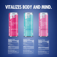 Red Bull White Peach can close-up highlighting flavor and refreshment
