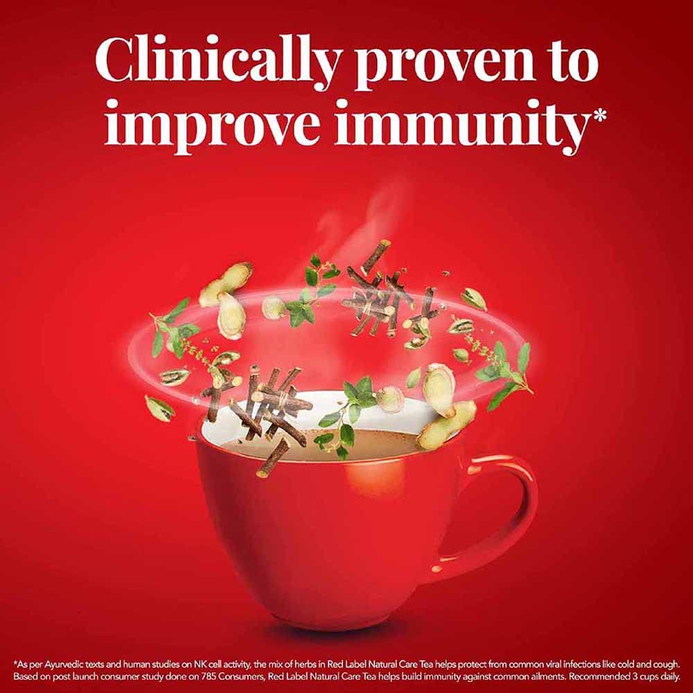 RED LABEL cup with milk demonstrating bold color retention with milk