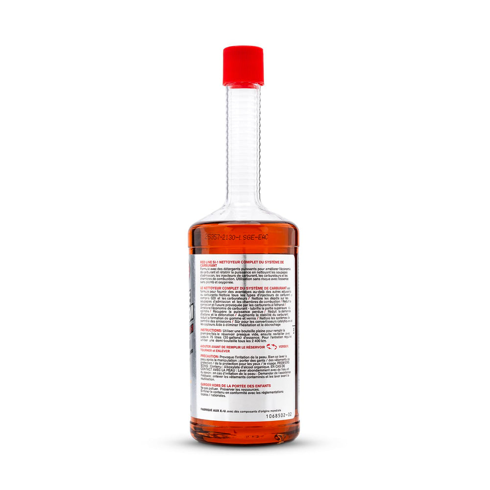 Red Line conceptual injector cleaning illustration demonstrating improved spray