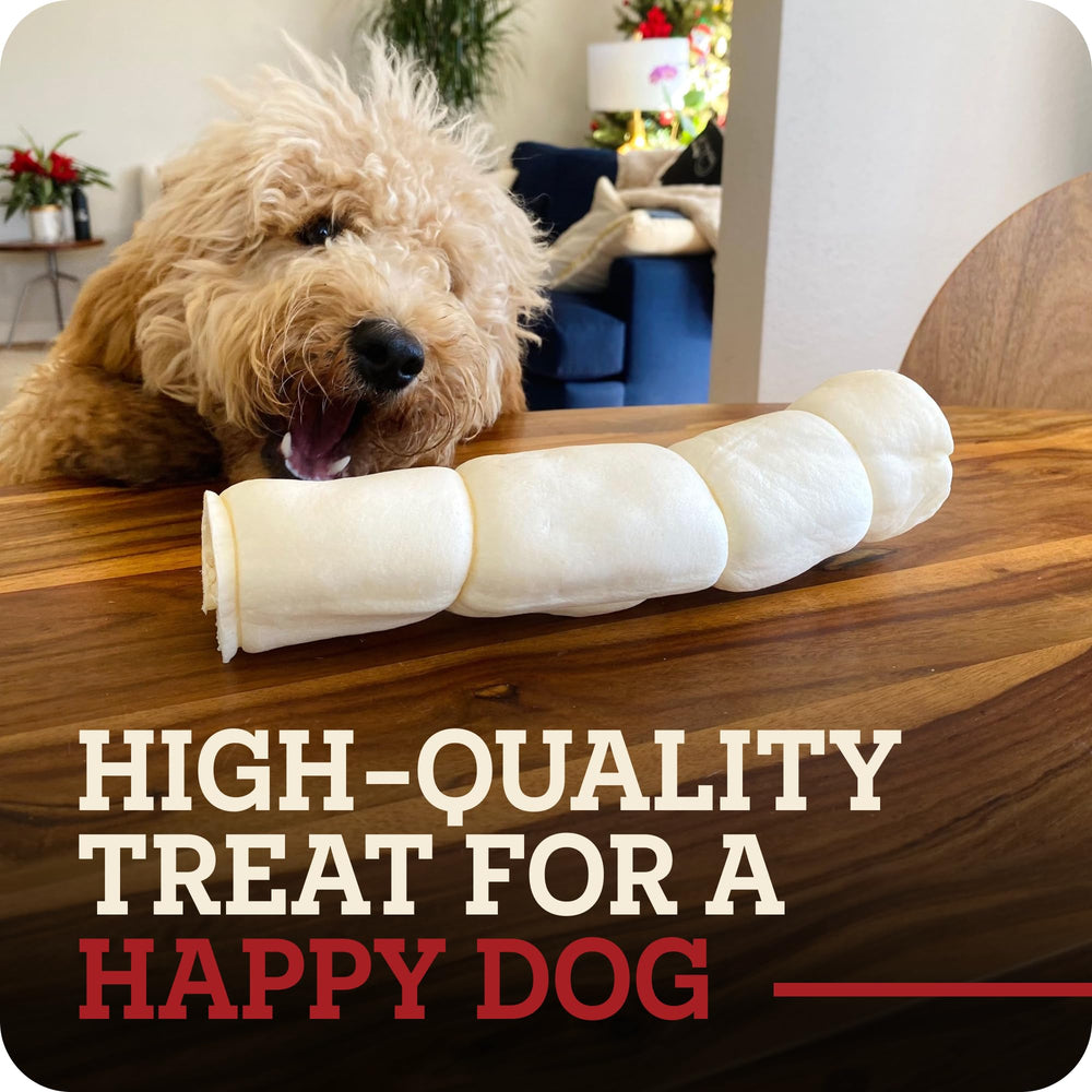 Redbarn supervised dog chewing roll showing safe chew handling