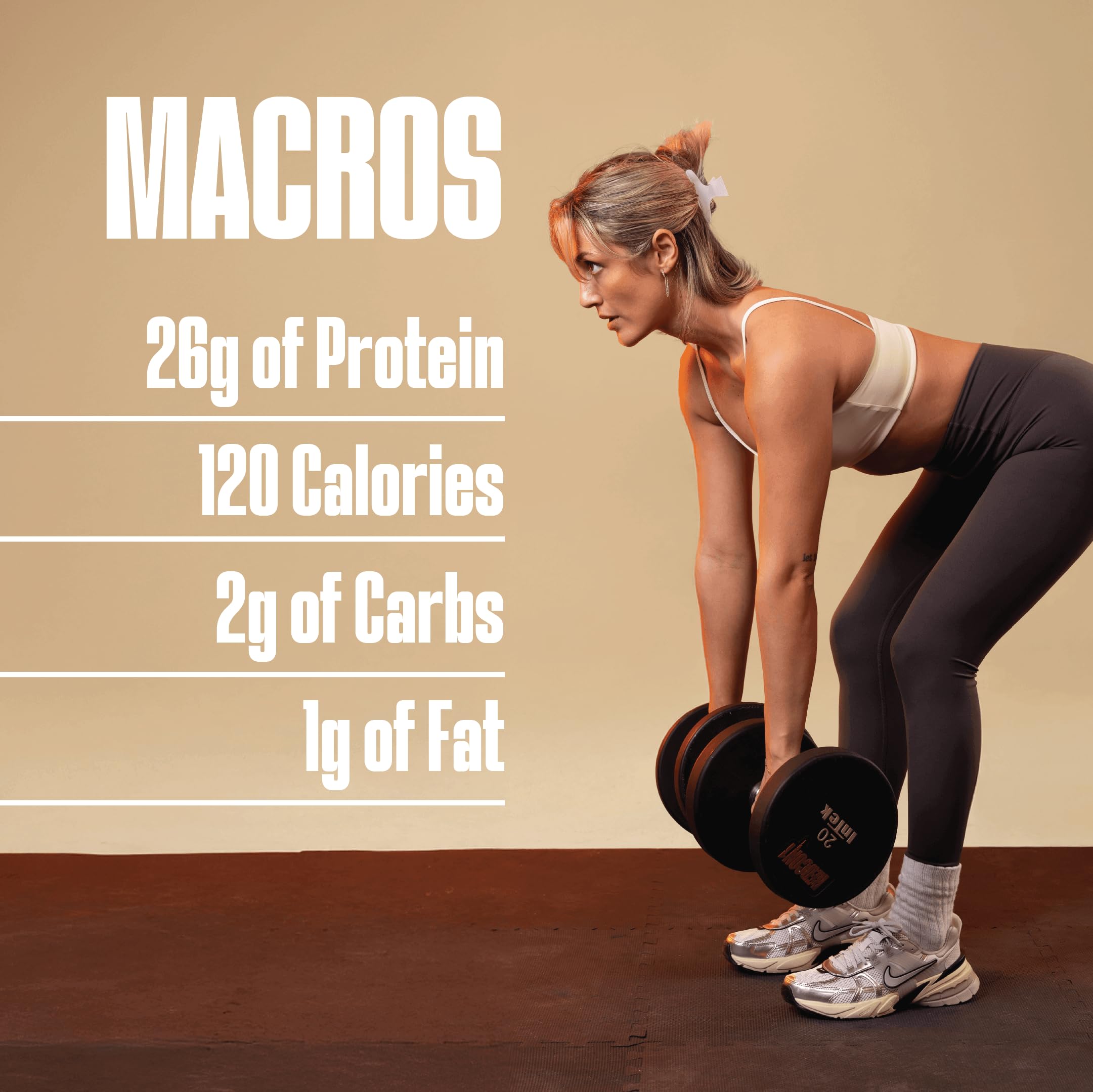 REDCON1 scoop of MRE LITE Vanilla showing serving size and protein per scoop