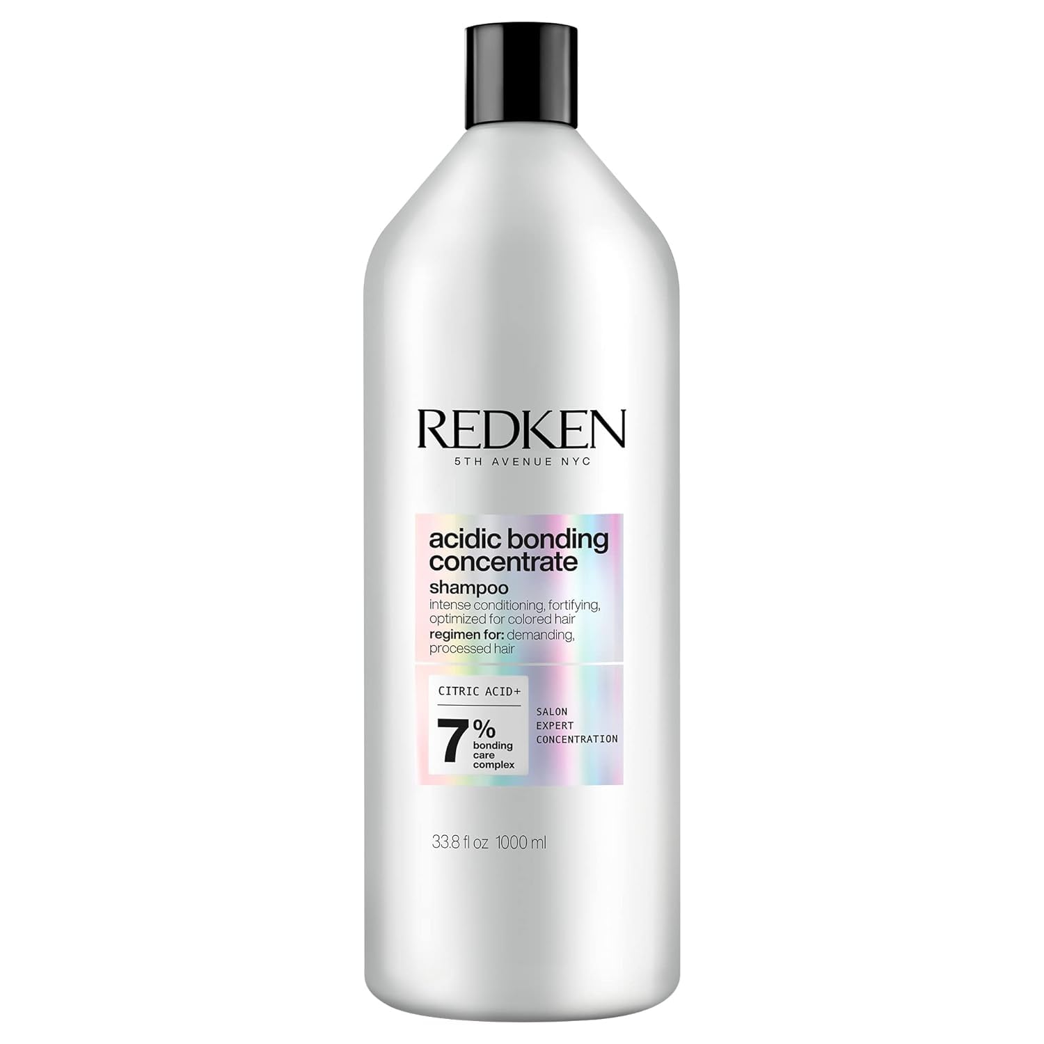 redken bottle front view showing product and brand benefits