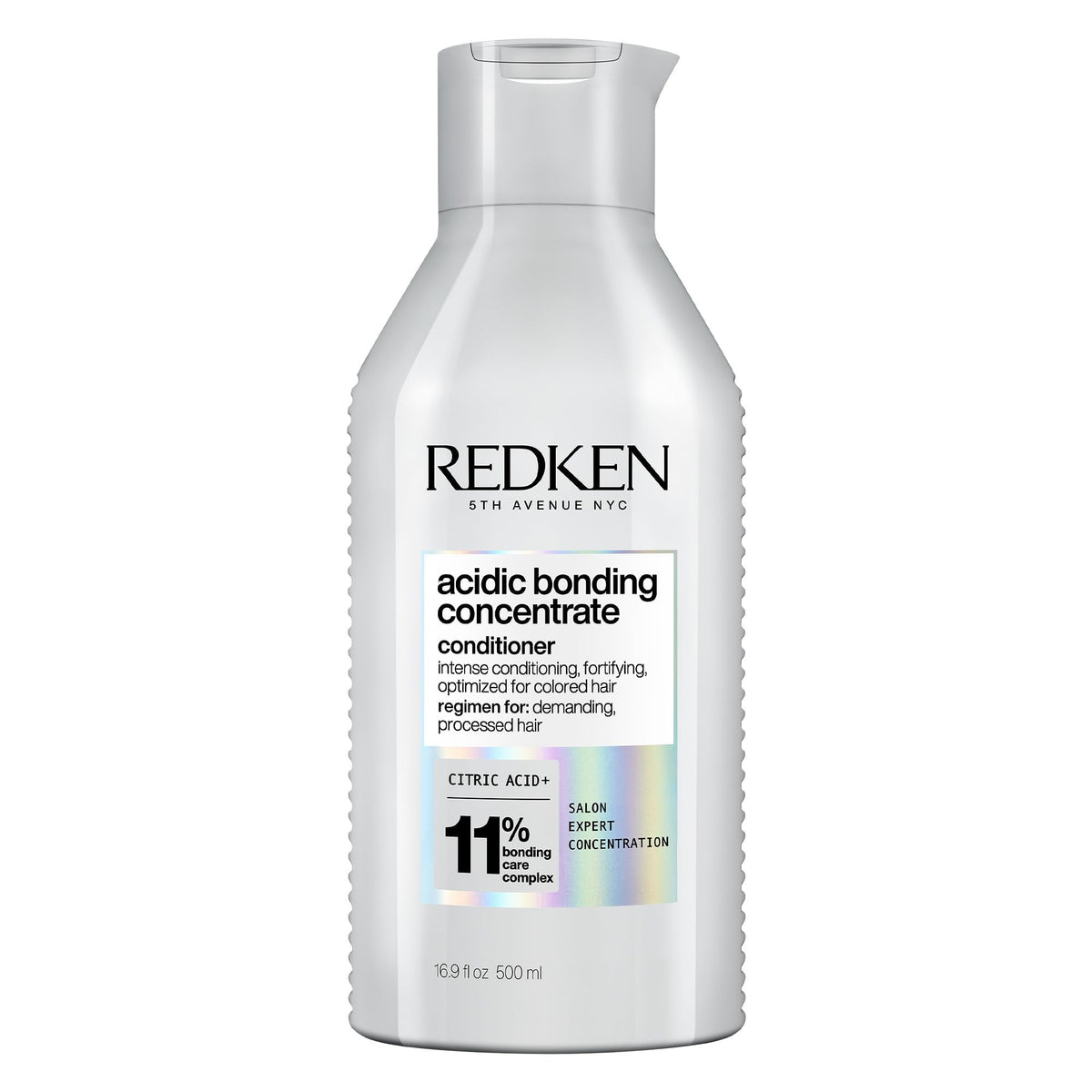 Redken bottle front packaging showing product and professional benefit
